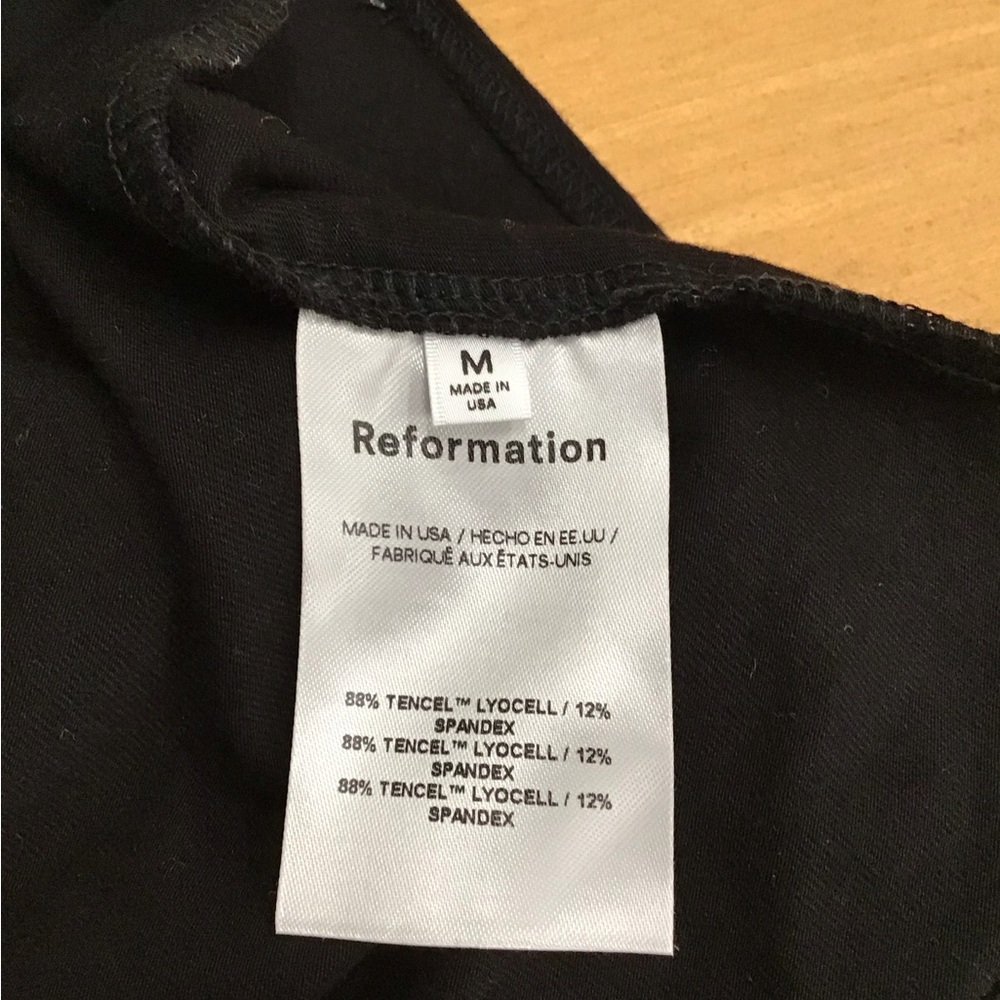 Reformation Black Asymmetrical Halter Top - Picture 5 of 5